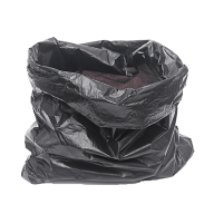 Black plastic garbage bag